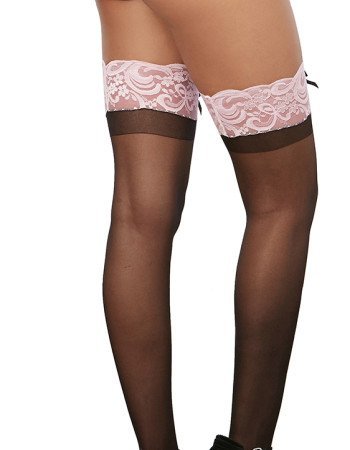 Γυναικείες κάλτσες με δαντέλα και σιλικόνη Γυναικείες κάλτσες με δαντέλα και σιλικόνη