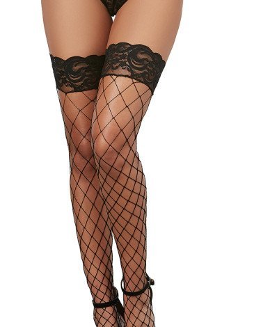 Κάλτσες μεγάλο δίχτυ με δαντέλα και σιλικόνη Κάλτσες μεγάλο δίχτυ με δαντέλα και σιλικόνη