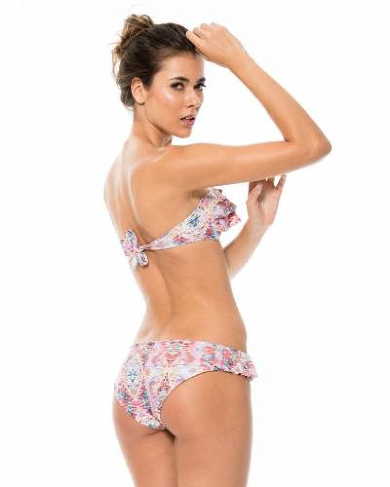 Μαγιό μπικίνι στράπλες με βολάν Μαγιό μπικίνι στράπλες με βολάν