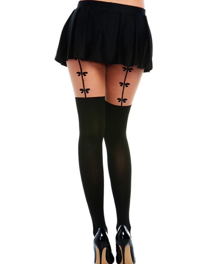 Καλσόν με σχήμα κάλτσας και ζαρτιέρες φιογκάκια!