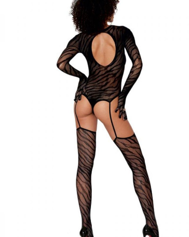 Σέξι κορμάκι με ζαρτιέρες, κάλτσες και γάντια Σέξι κορμάκι με ζαρτιέρες, κάλτσες και γάντια