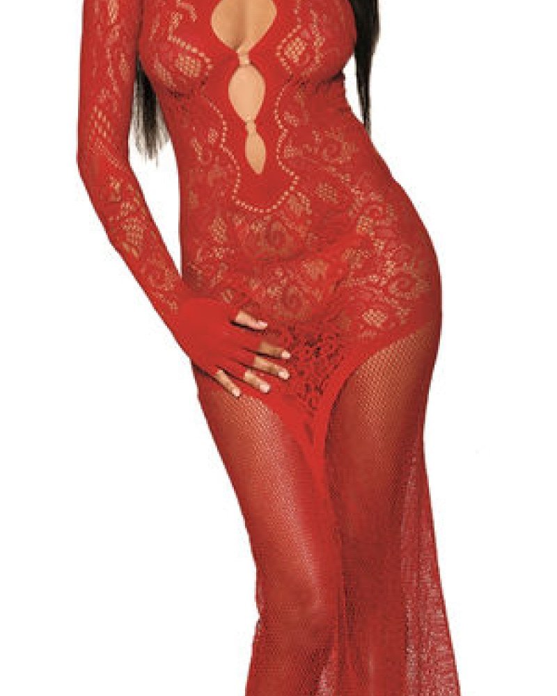 Σέξι γυναικείο μακρύ φόρεμα με μανίκια! Σέξι γυναικείο μακρύ φόρεμα με μανίκια!