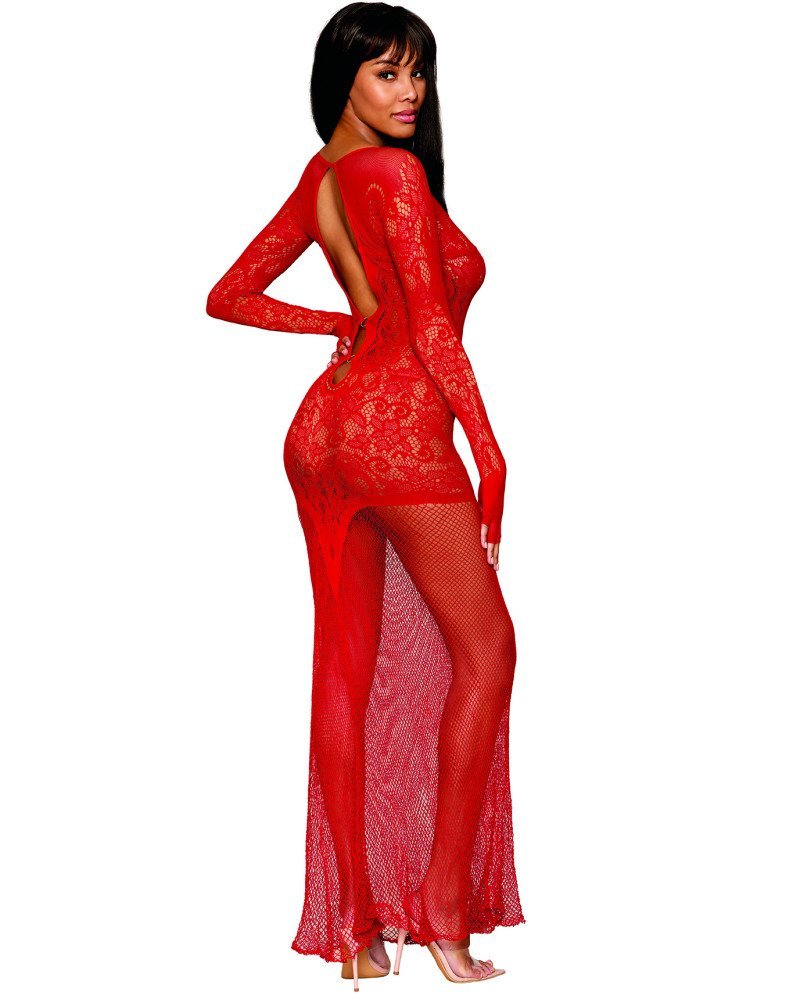 Σέξι γυναικείο μακρύ φόρεμα με μανίκια! Σέξι γυναικείο μακρύ φόρεμα με μανίκια!