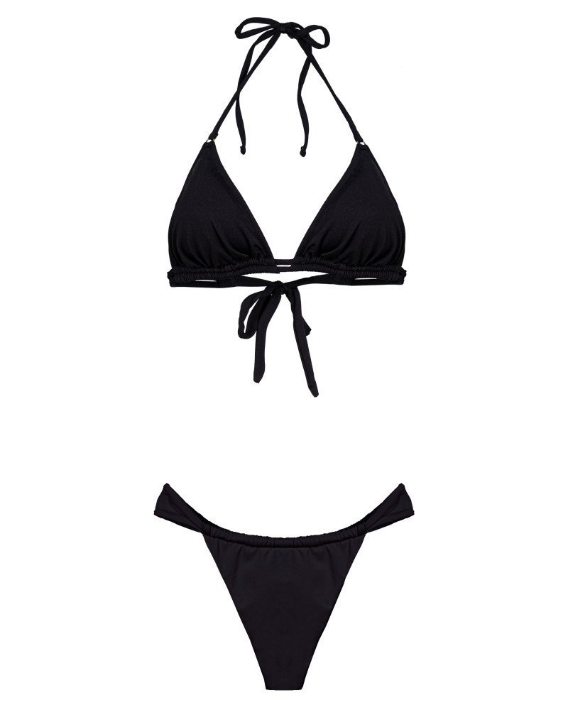 Γυναικείο Μαγιό Σλιπ Συρόμενο Μαύρο Γυναικείο Μαγιό Σλιπ Συρόμενο Μαύρο