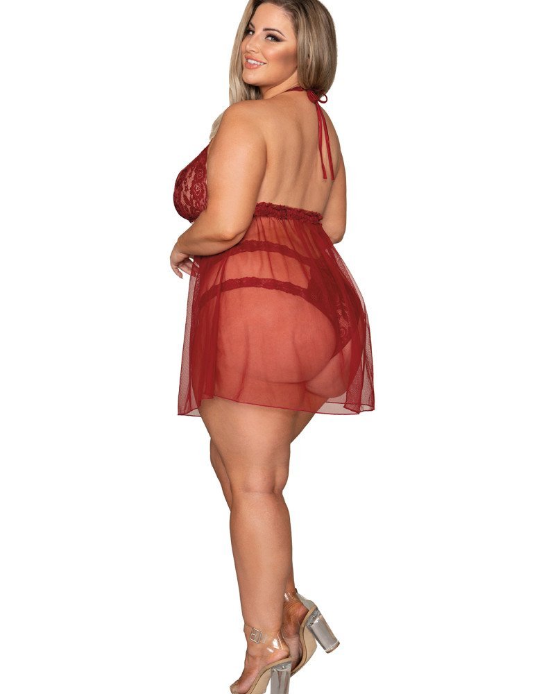 Σέξι γυναικείο Babydoll και ασορτί εσώρουχο