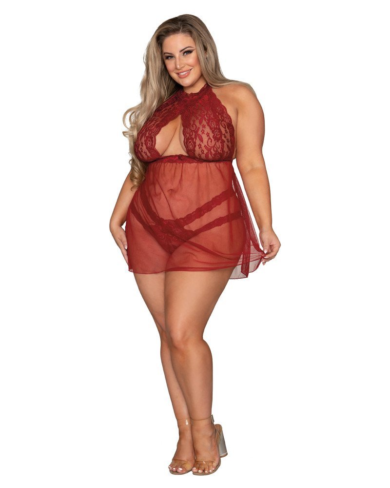 Σέξι γυναικείο Babydoll και ασορτί εσώρουχο