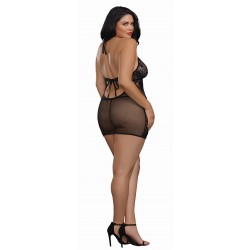 Σέξι εφαρμοστό babydoll με δαντέλα και διαφάνειες!