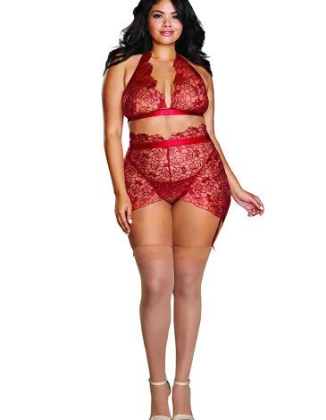 Σέξι γυναικείο δαντελένιο σετ 3 τεμαχίων. Σέξι γυναικείο δαντελένιο σετ 3 τεμαχίων.