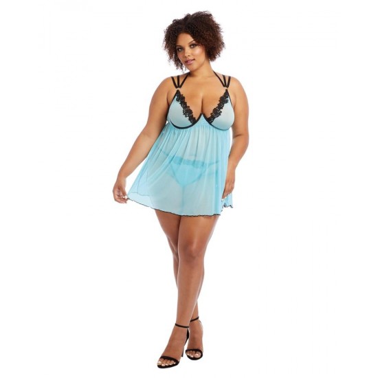 Sexy babydoll με Βενετσιάνικη δαντέλα plus size