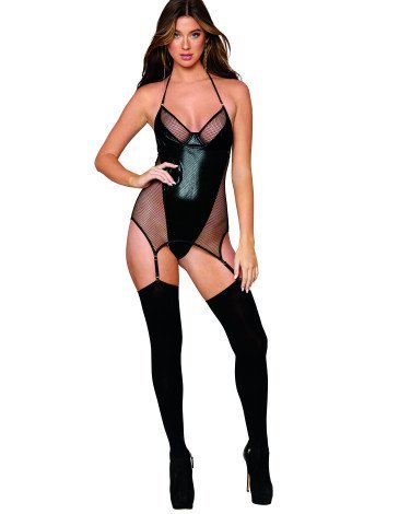 Sexy γυναικείο babydoll δίχτυ και βινύλιο! Sexy γυναικείο babydoll δίχτυ και βινύλιο!