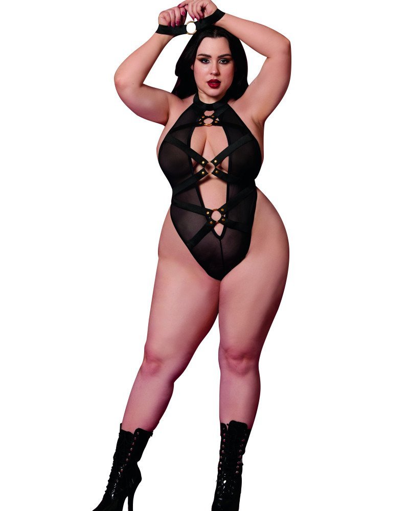 Dreamgirl σέξι σετ κορμάκι με χειροπέδες Dreamgirl σέξι σετ κορμάκι με χειροπέδες