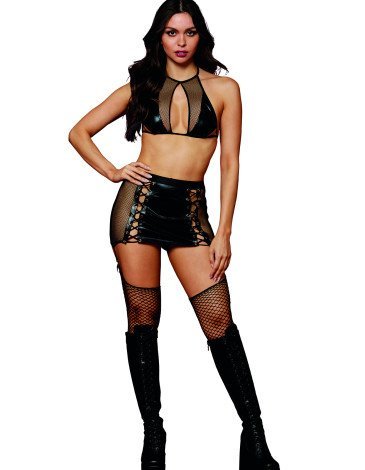 Dreamgirl - Σούπερ σέξι γυναικείο σετ δερματίνη Dreamgirl - Σούπερ σέξι γυναικείο σετ δερματίνη