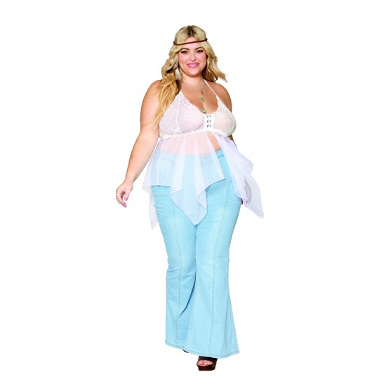 Dreamgirl-Σέξι σετ λευκό babydoll και g-string Dreamgirl-Σέξι σετ λευκό babydoll και g-string