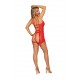 Σέξι σετ κόκκινο babydoll με ελαστικό λουρί & ζαρτιέρες Σέξι σετ κόκκινο babydoll με ελαστικό λουρί & ζαρτιέρες