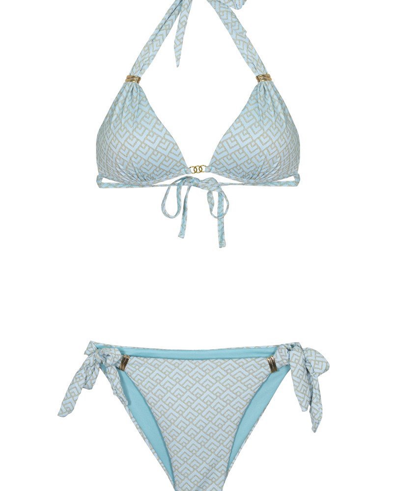 Γυναικείο Μαγιό Τοπ Τρίγωνο Ανάγλυφο Cup B & Σλιπ Ανάγλυφο Δετό Γυναικείο Μαγιό Τοπ Τρίγωνο Ανάγλυφο Cup B & Σλιπ Ανάγλυφο Δετό