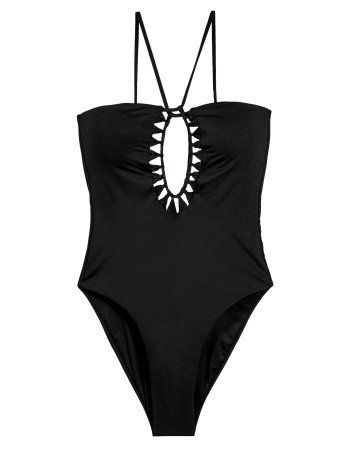 Γυναικείο ολόσωμο μαγιό μαύρο στράπλες Γυναικείο ολόσωμο μαγιό μαύρο στράπλες