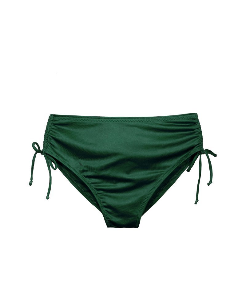 Γυναικείο μαγιό σλιπ ψηλόμεσο με σούρα στο πλάι