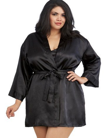 Σέξι σετ σατέν κοντό νυχτικό και ρόμπα DG-3717 Σέξι σετ σατέν κοντό νυχτικό και ρόμπα DG-3717