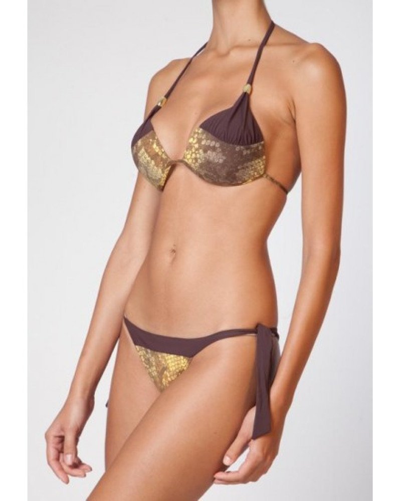 Μαγιό γυναικείο μπικίνι τρίγωνο, εμπριμέ Μαγιό γυναικείο μπικίνι τρίγωνο, εμπριμέ