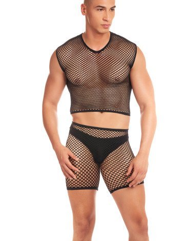 Σέξι ανδρικό σετ 3 τεμαχίων "NET-BULA" Σέξι ανδρικό σετ 3 τεμαχίων "NET-BULA"