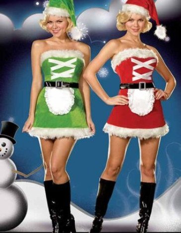 Χριστουγεννιάτικη γυναικεία στολή 3 τεμαχίων διπλής όψης Χριστουγεννιάτικη γυναικεία στολή 3 τεμαχίων διπλής όψης