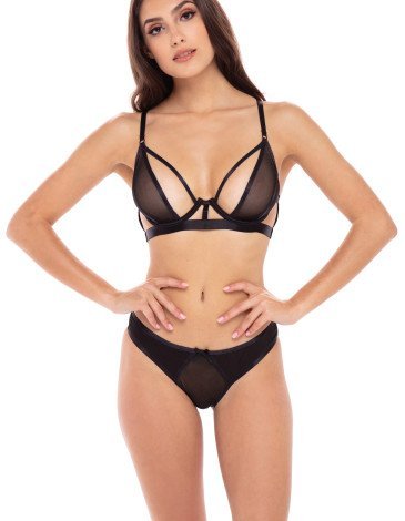 Σέξι γυναικείο σετ μαύρα εσώρουχα "New In Town" Σέξι γυναικείο σετ μαύρα εσώρουχα "New In Town"