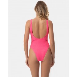 Γυναικείο Μαγιό Ολόσωμο γκοφρέ Fuchsia