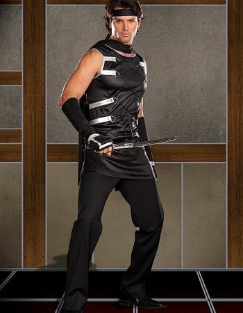 Στολή ανδρική νίντζα 6 τεμαχίων Στολή ανδρική νίντζα 6 τεμαχίων