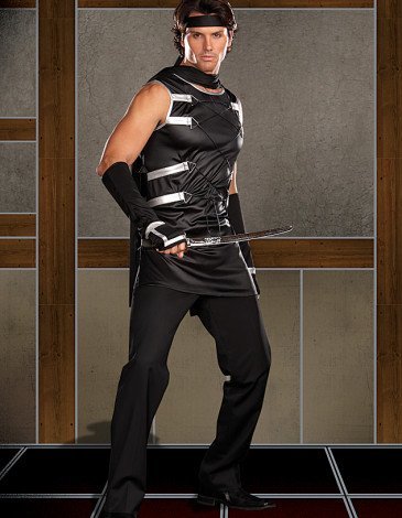Στολή ανδρική νίντζα 6 τεμαχίων Στολή ανδρική νίντζα 6 τεμαχίων