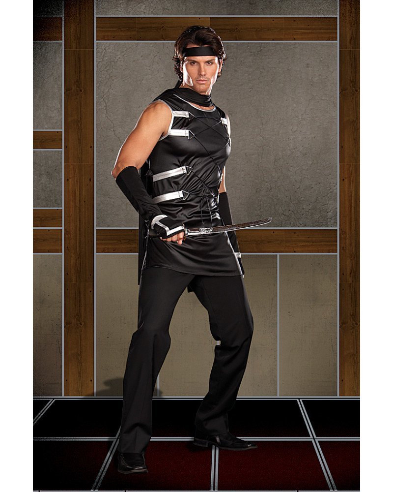 Στολή ανδρική νίντζα 6 τεμαχίων Στολή ανδρική νίντζα 6 τεμαχίων