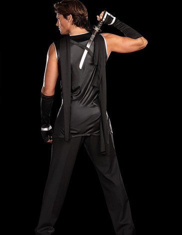 Στολή ανδρική νίντζα 6 τεμαχίων Στολή ανδρική νίντζα 6 τεμαχίων