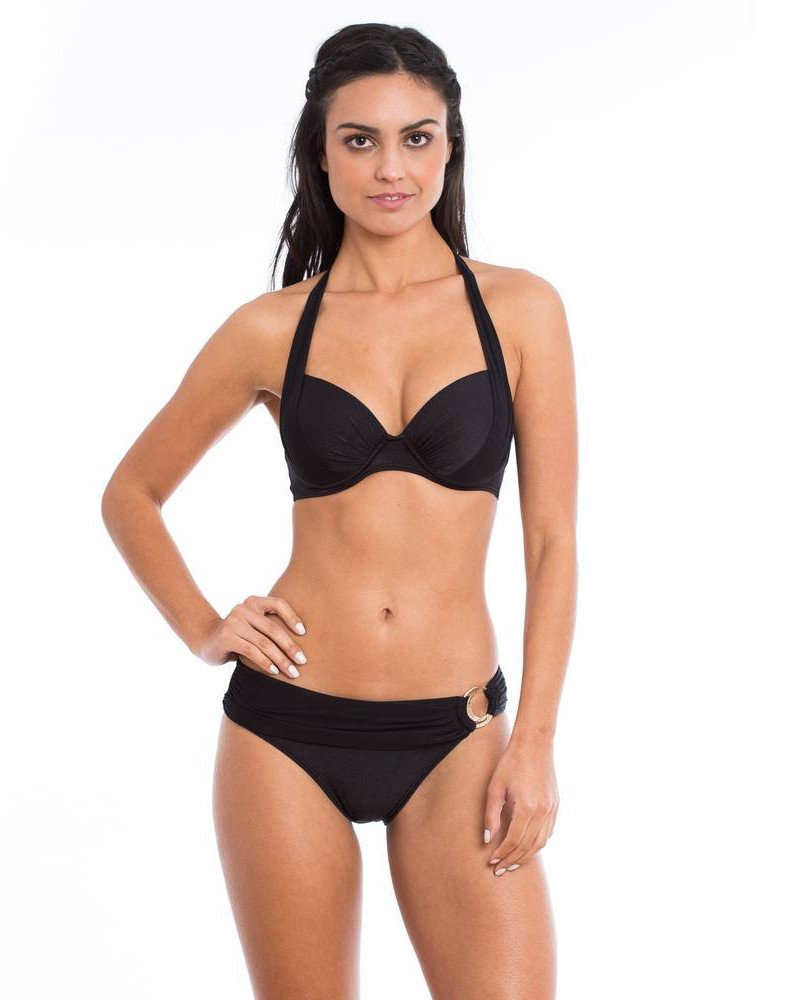 Γυναικείο μαύρο μπικίνι Βραζιλίας με τούλι Γυναικείο μαύρο μπικίνι Βραζιλίας με τούλι